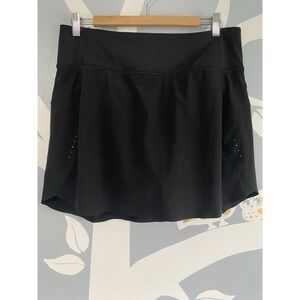 Athleta Skort Women's Large Black Run With It 16 Inch Running Built-In Shorts